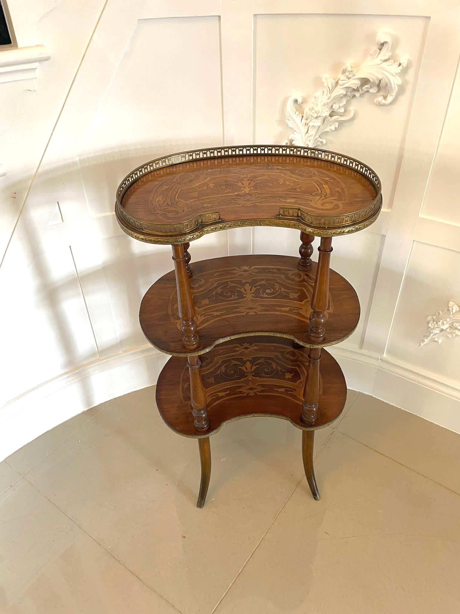Quality Antique French Marquetry Étagère In Good Condition For Sale In Suffolk, GB