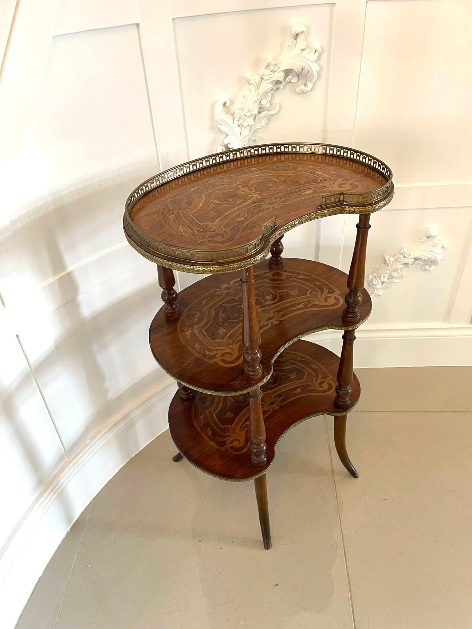 Mid-19th Century Quality Antique French Marquetry Étagère For Sale