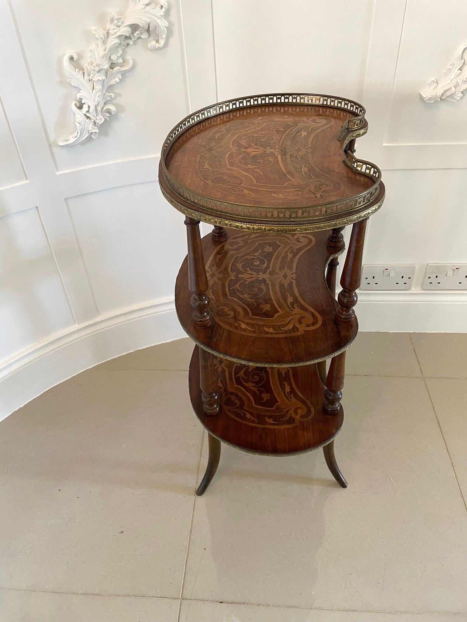 Quality Antique French Marquetry Étagère For Sale 1