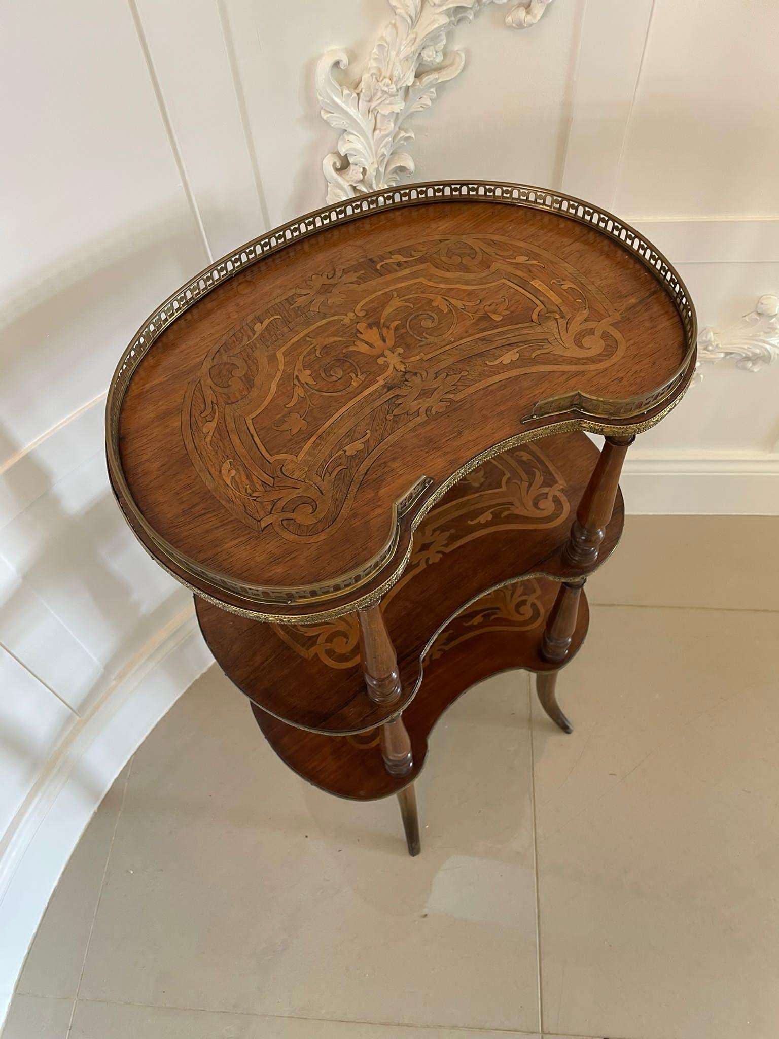 Quality Antique French Marquetry Étagère For Sale 2