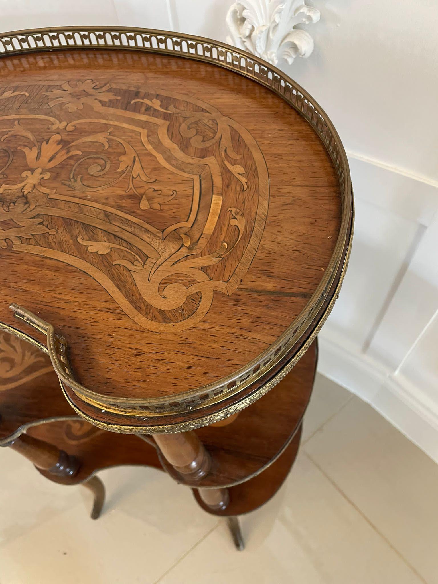 Quality Antique French Marquetry Étagère For Sale 4