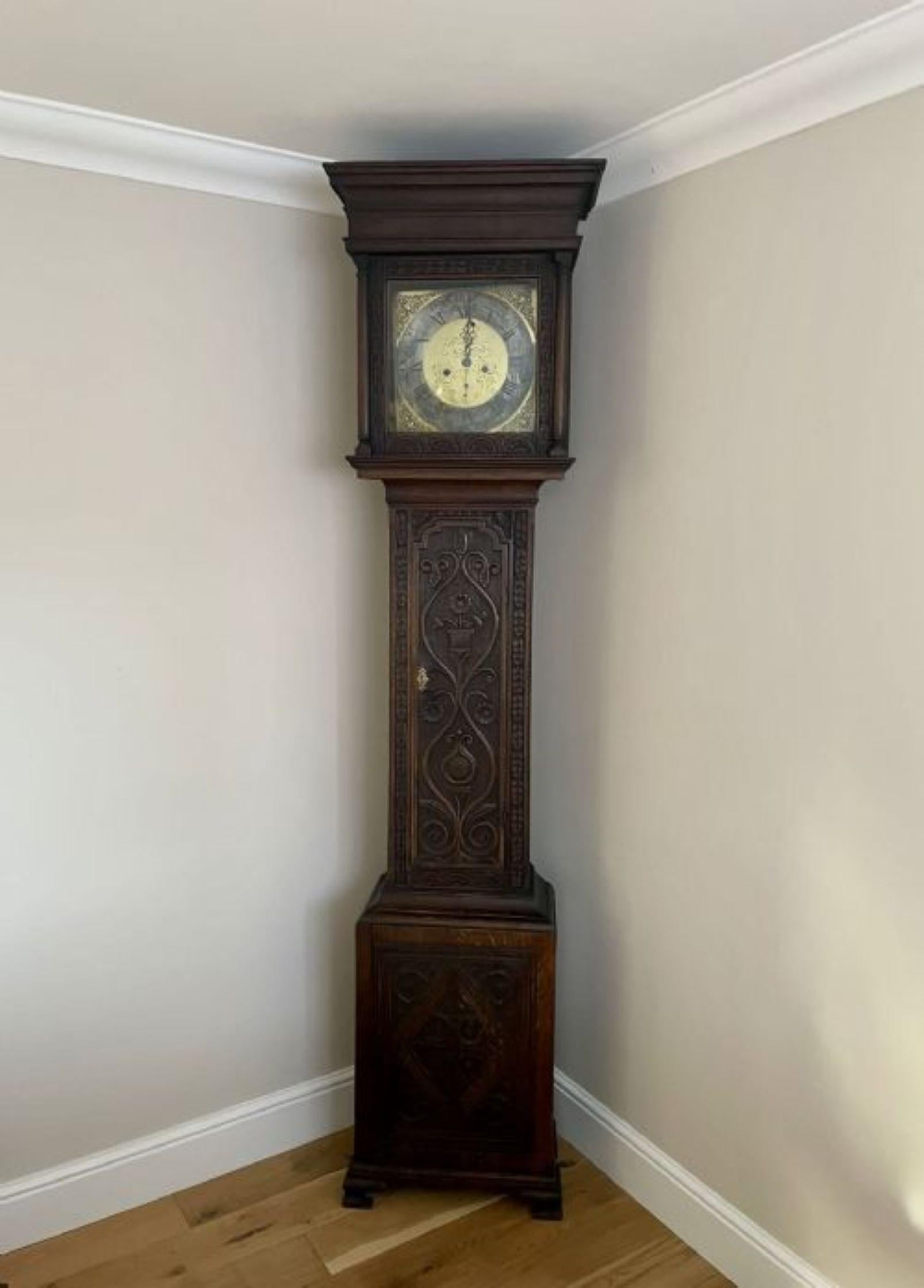 carved grandfather clock