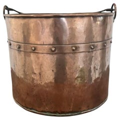 Quality Antique George III copper coal bucket