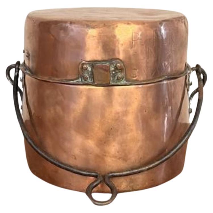 Quality antique George III copper cooking pot  For Sale