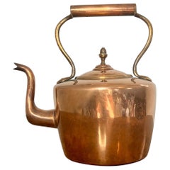 Hervidor de cobre antiguo de calidad Jorge III