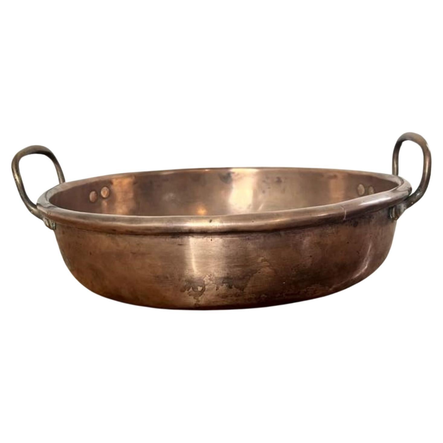 Quality antique George III copper pan  For Sale
