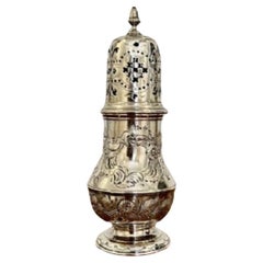 Quality Antique George III hallmarked silver sugar sifter