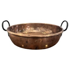 Quality antique George III large copper pan