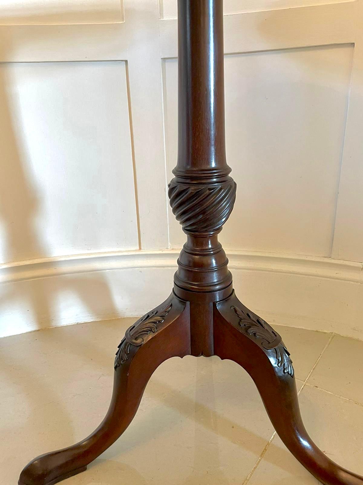 Quality Antique George III Mahogany Wine Table/ Kettle Stand For Sale 1
