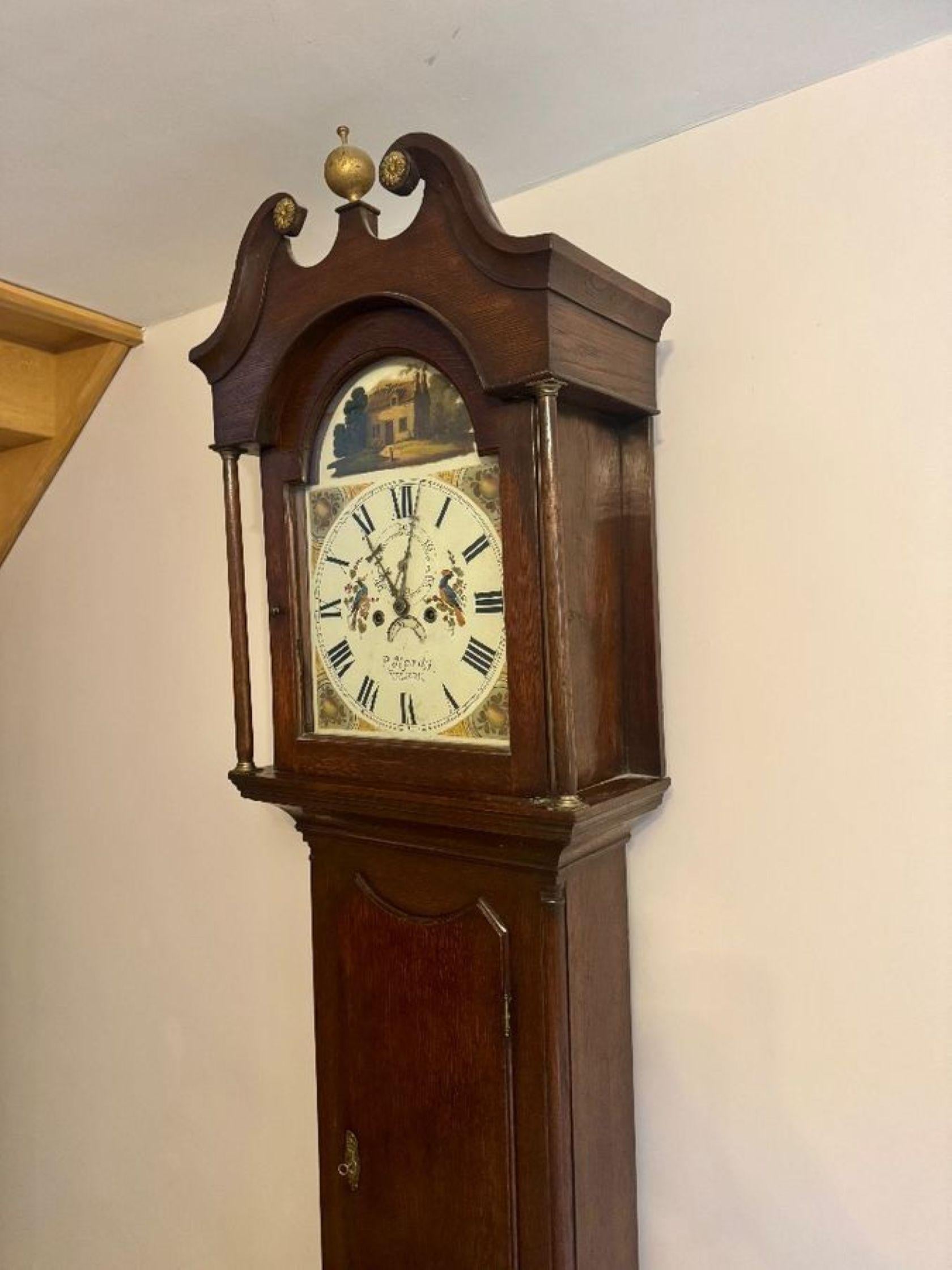Orologio antico di qualità a cassa lunga in Oak di Giorgio III in vendita 2