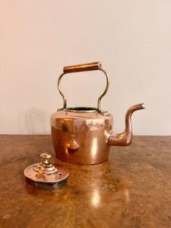 Quality antique George III small copper kettle