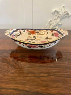 Quality Antique Hand Painted Masons Ironstone Bowl