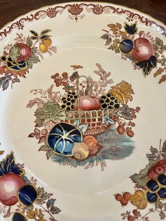 Quality Antique Hand Painted Masons Ironstone Plate