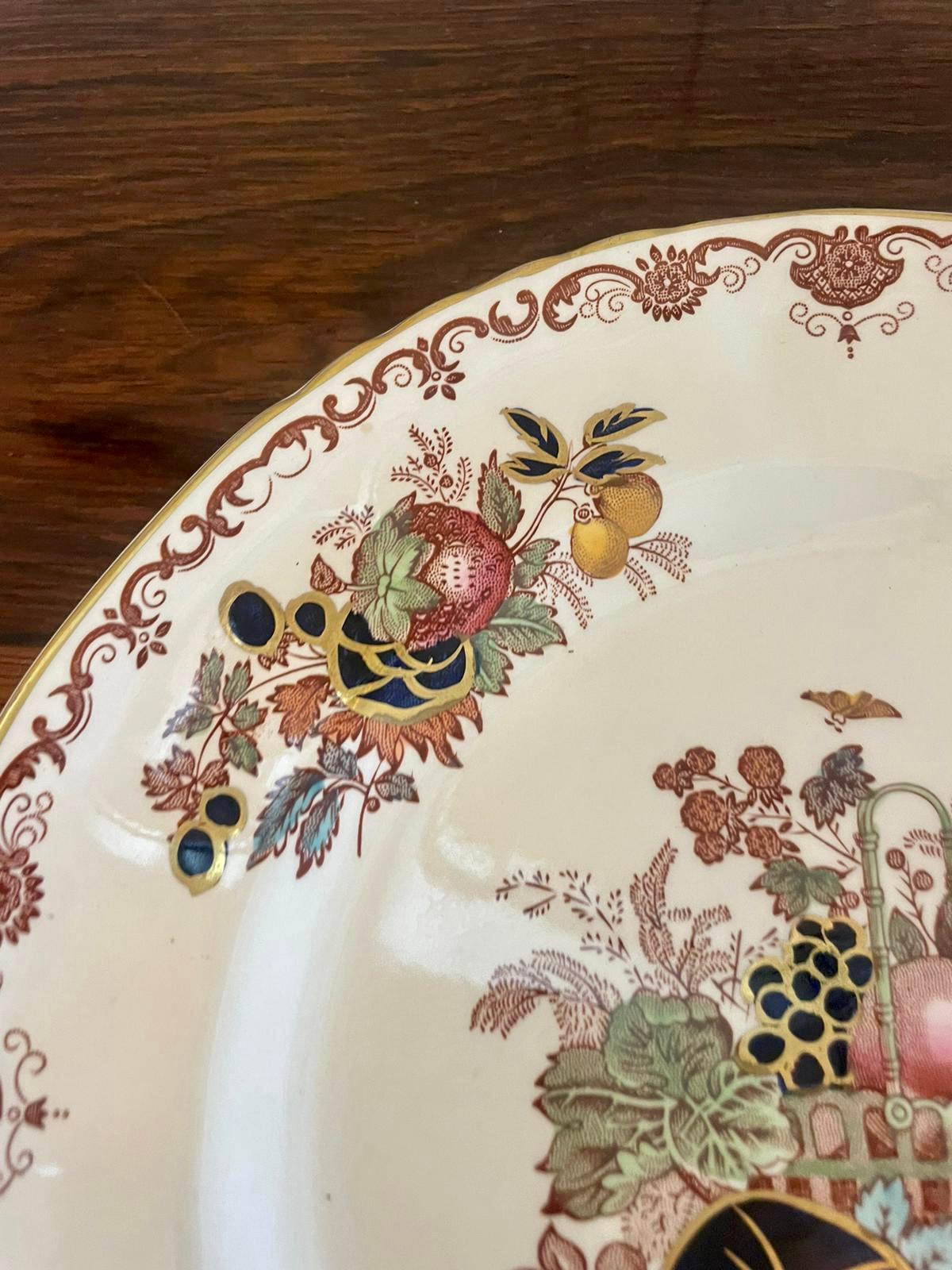 19th Century  Quality Antique Hand Painted Masons Ironstone Plate For Sale