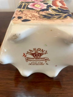 Quality Antique Hand Painted Masons Ironstone Tea Caddies
