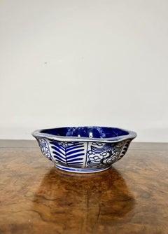 Quality antique Japanese 19th Century blue and white porcelain bowl