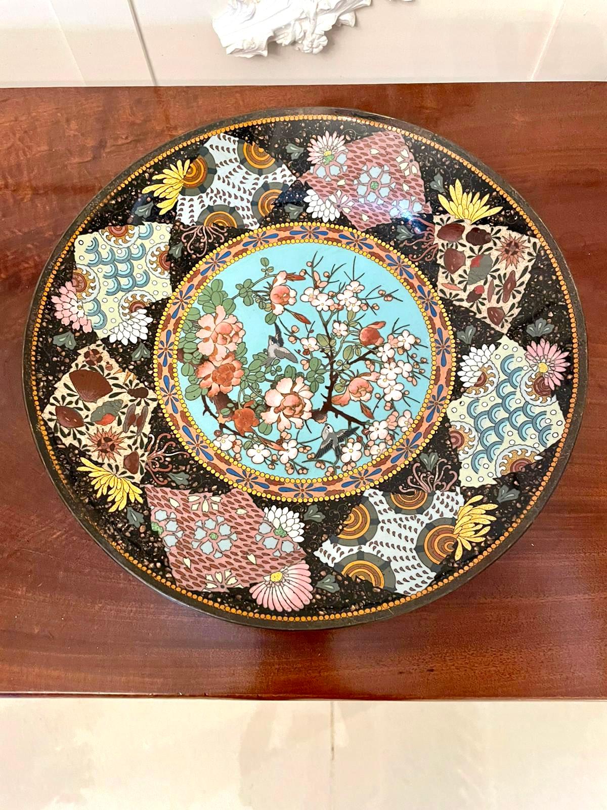 Edwardian Quality Antique Japanese Cloisonne Plate