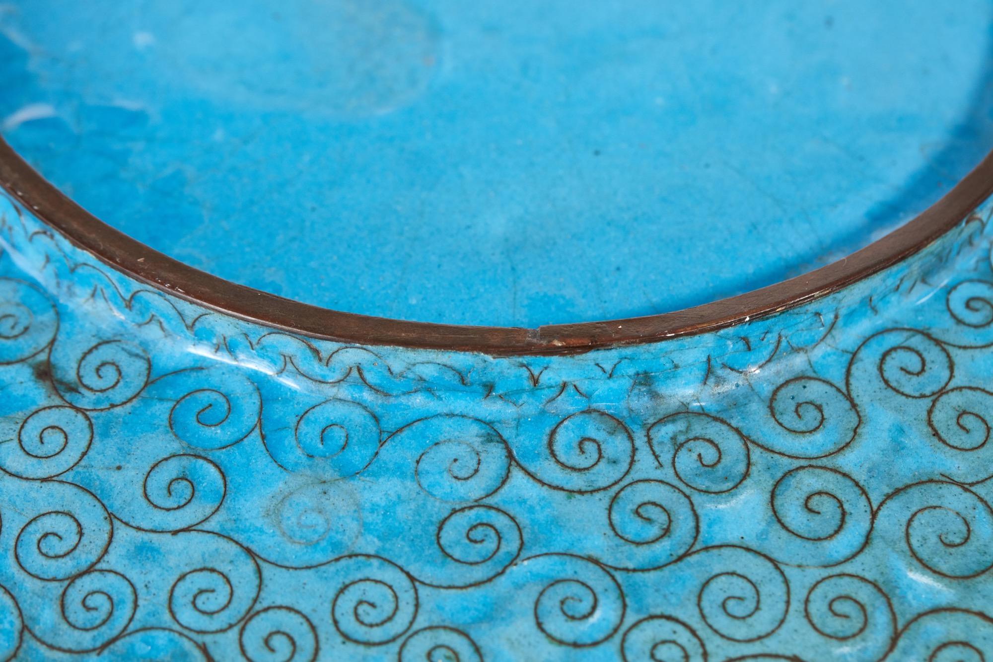 European Quality Antique Japanese Cloisonné Plate