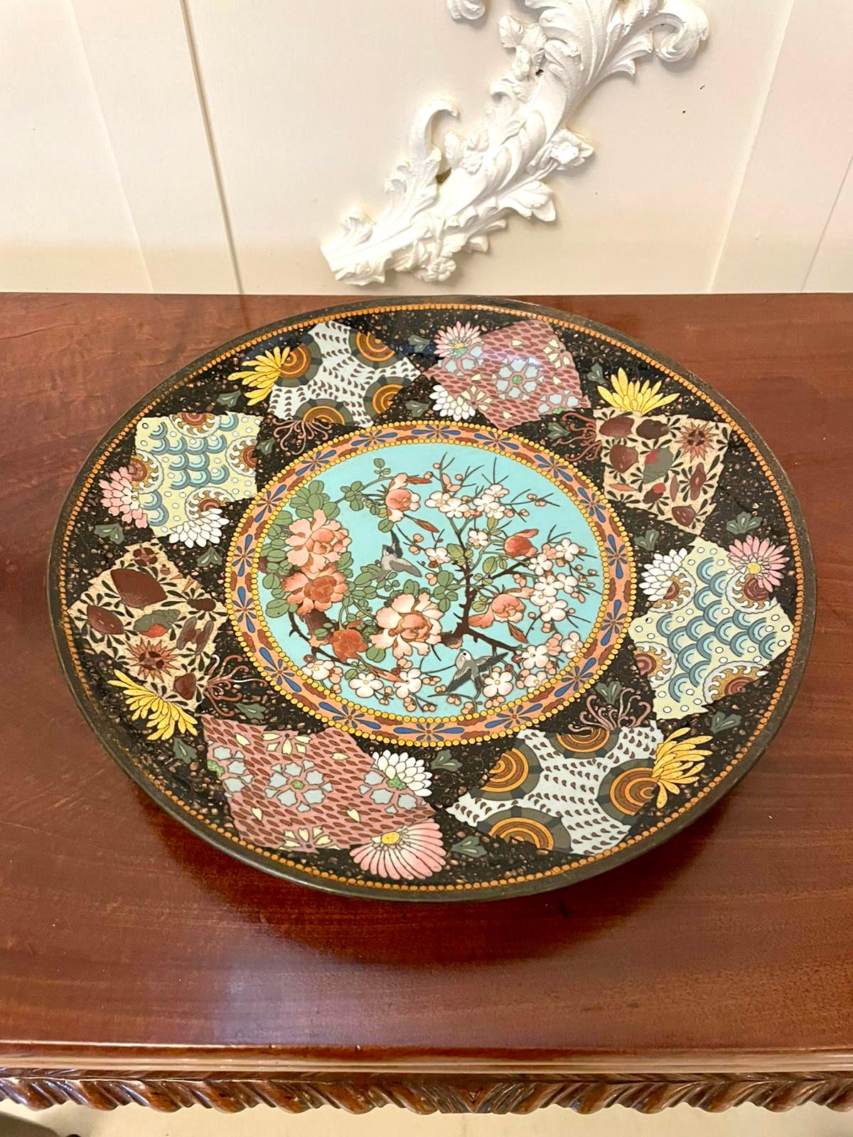 Quality Antique Japanese Cloisonne Plate 2