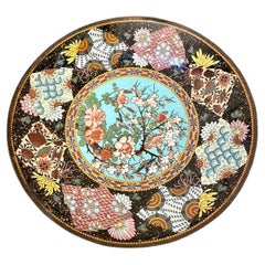 Antiker japanischer Cloisonné-Teller in Qualität