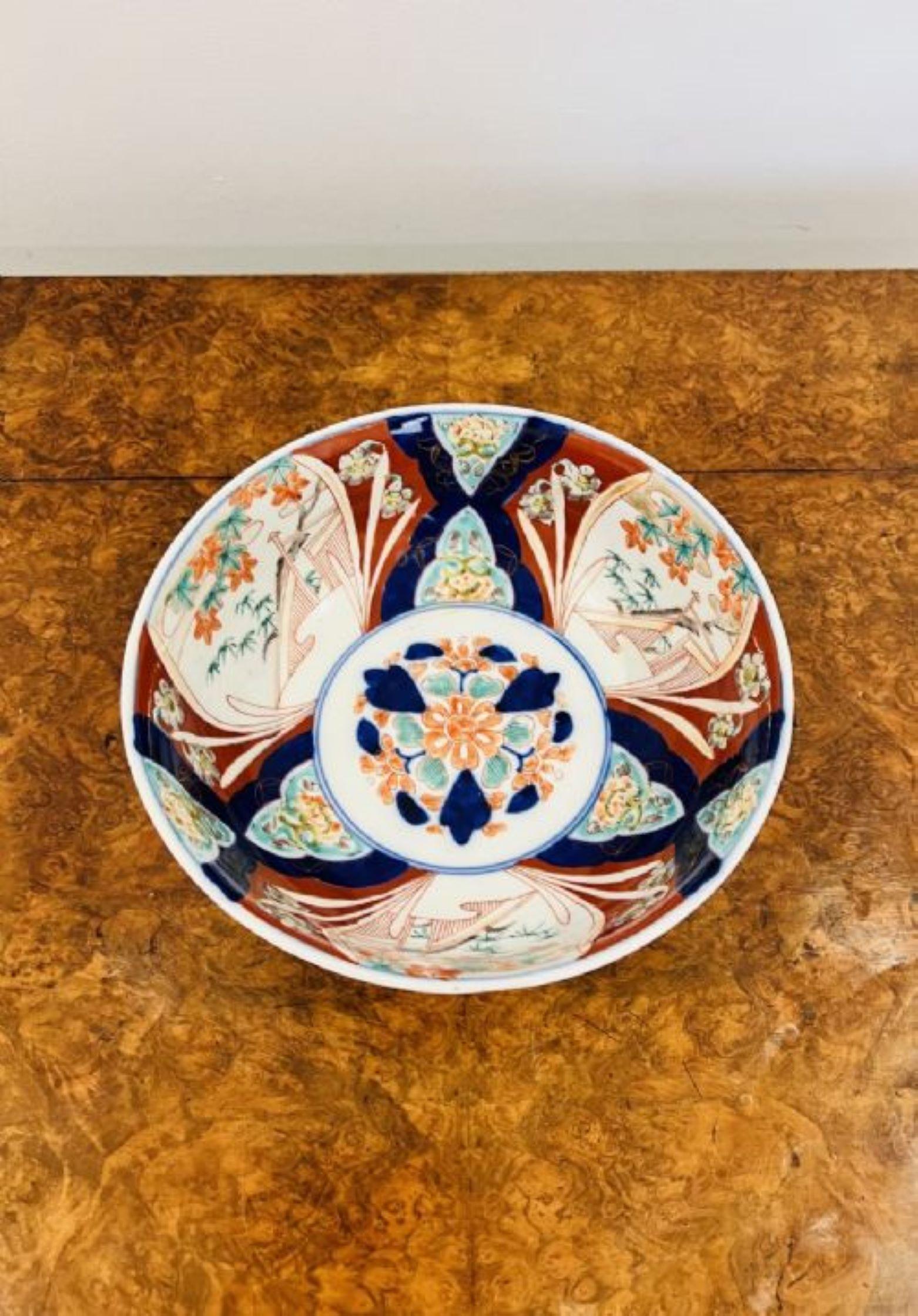 Ceramic Quality antique Japanese imari bowl For Sale
