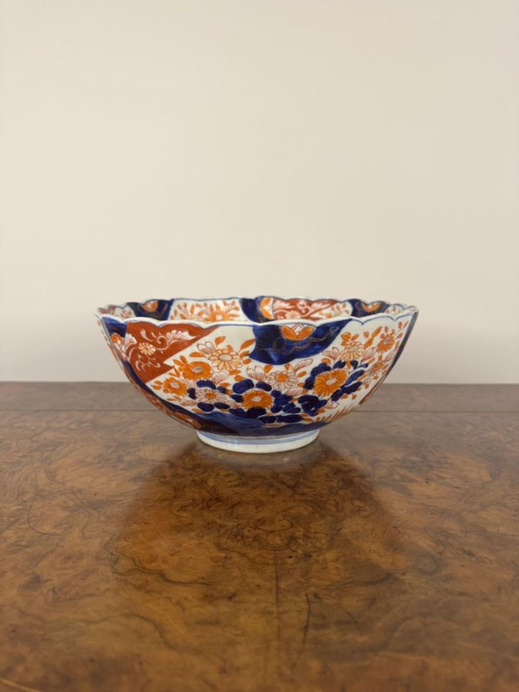 Cuenco imari japonés antiguo de calidad en venta 1