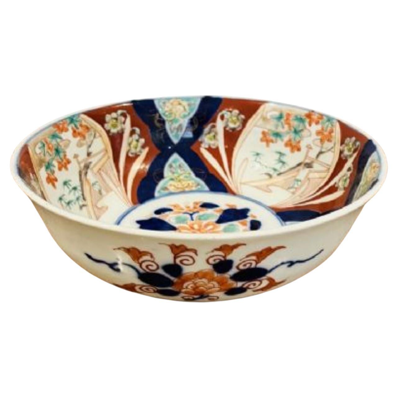 Quality antique Japanese imari bowl For Sale
