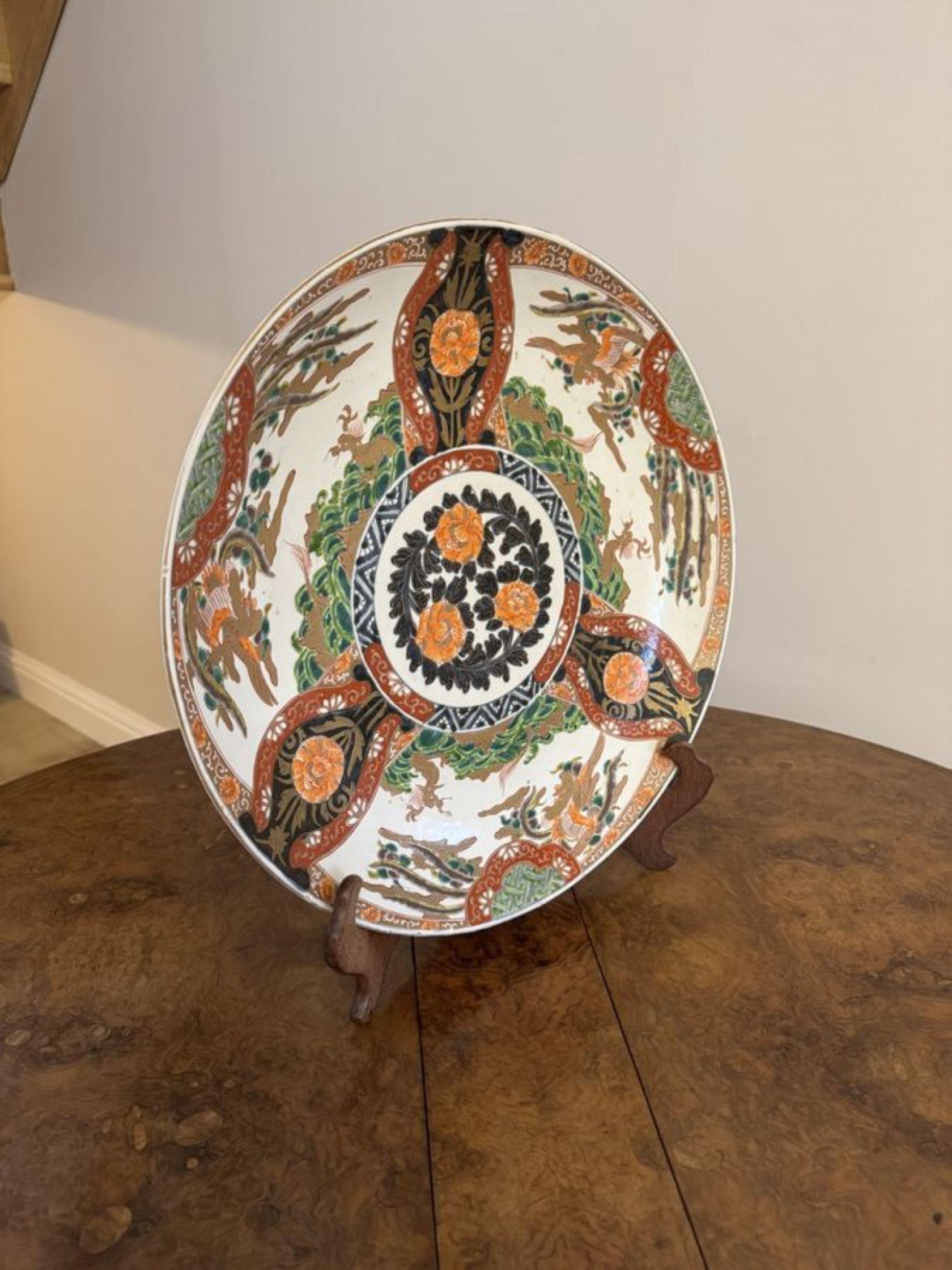 20th Century Quality antique Japanese imari charger For Sale