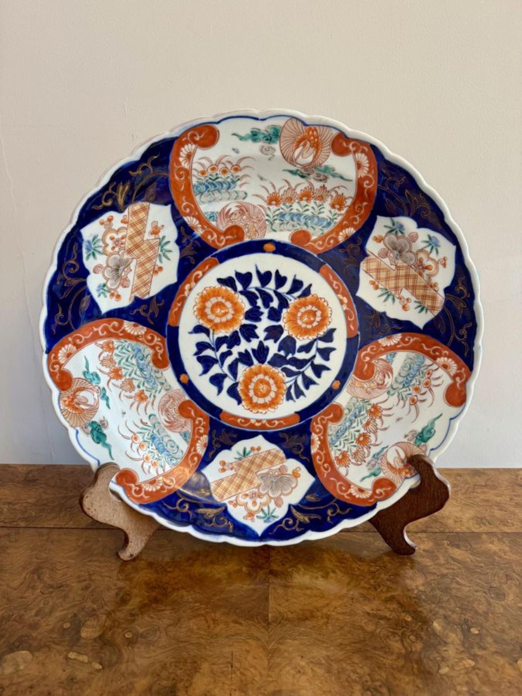 Plato grande imari japonés antiguo de calidad en Bueno estado para la venta en Ipswich, GB