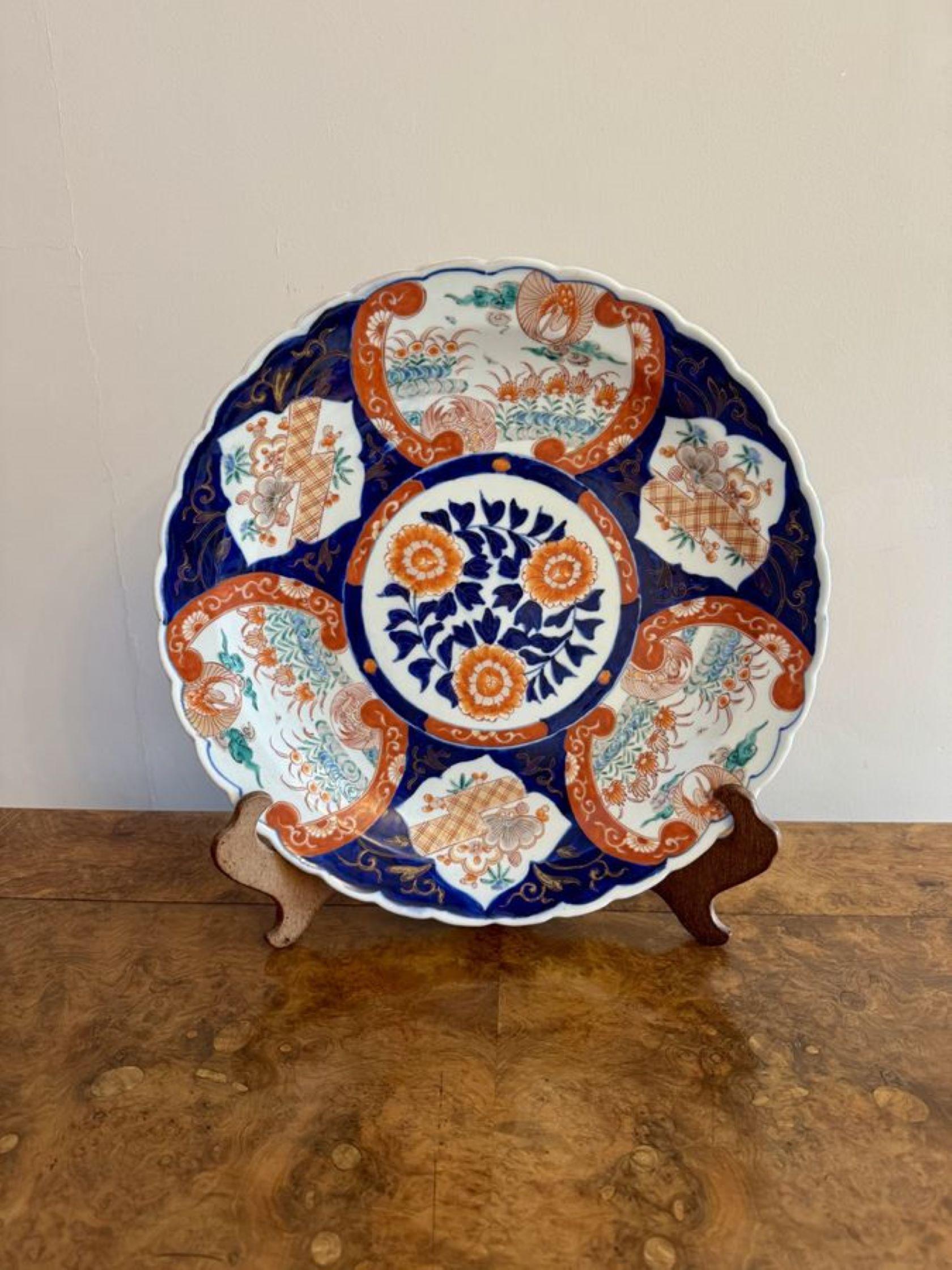Plato grande imari japonés antiguo de calidad principios del siglo XX en venta