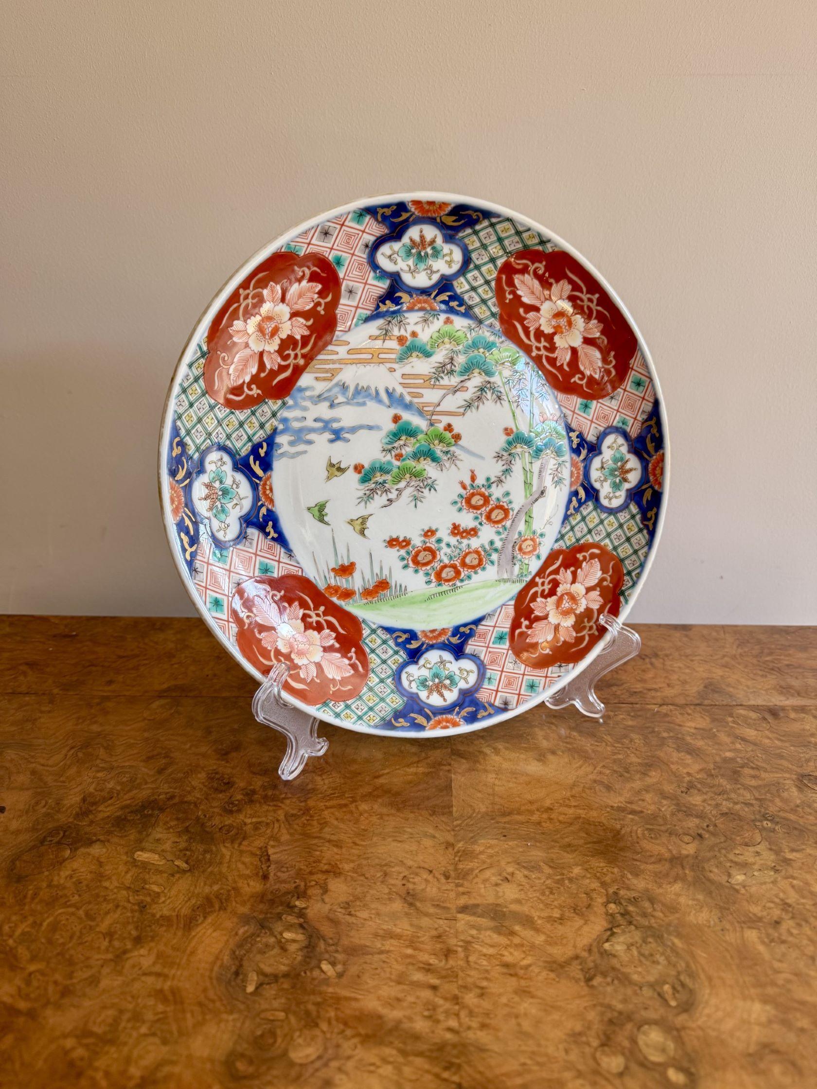 Japanned Quality antique Japanese imari plate For Sale