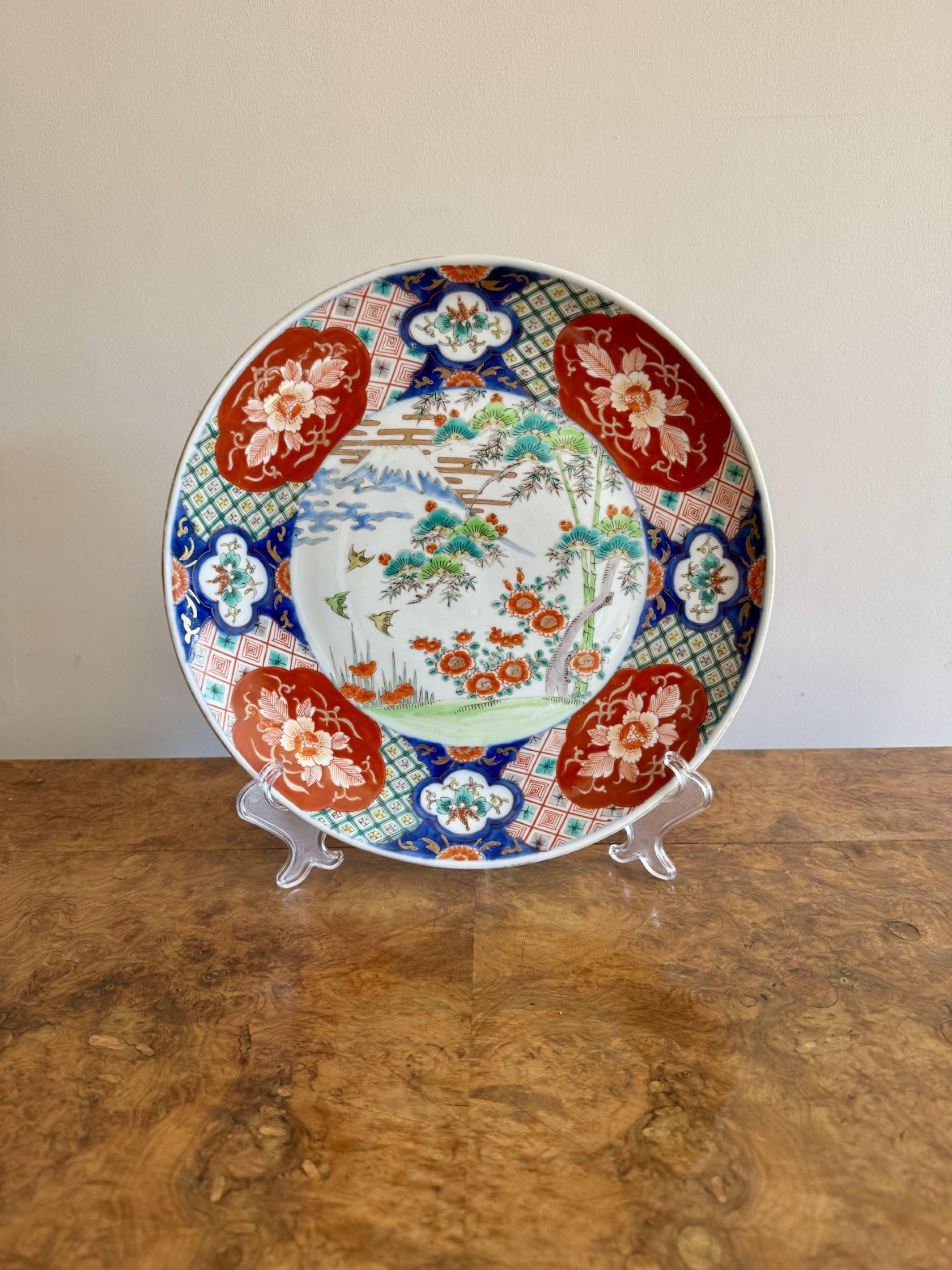 Quality antique Japanese imari plate In Good Condition For Sale In Ipswich, GB
