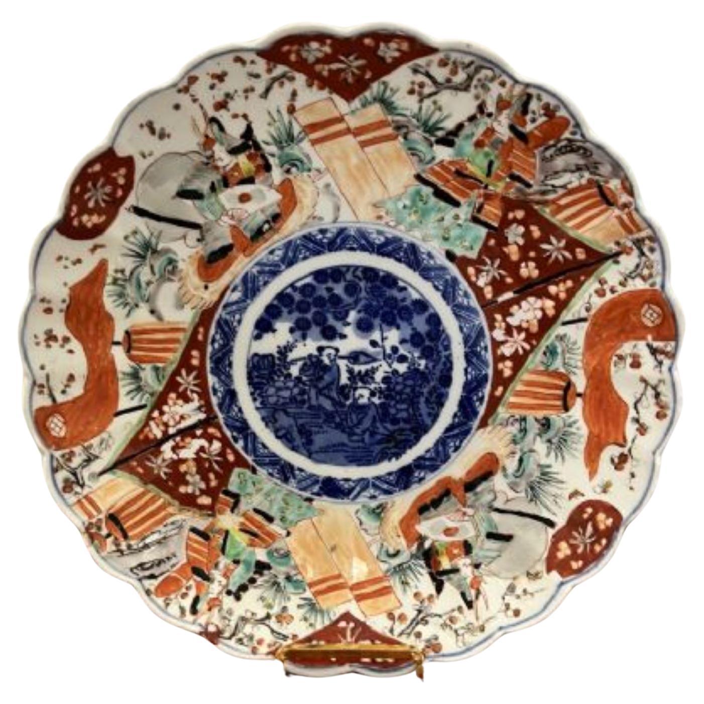 Quality antique Japanese imari plate  For Sale