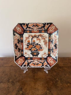 Quality antique Japanese imari square shaped plate