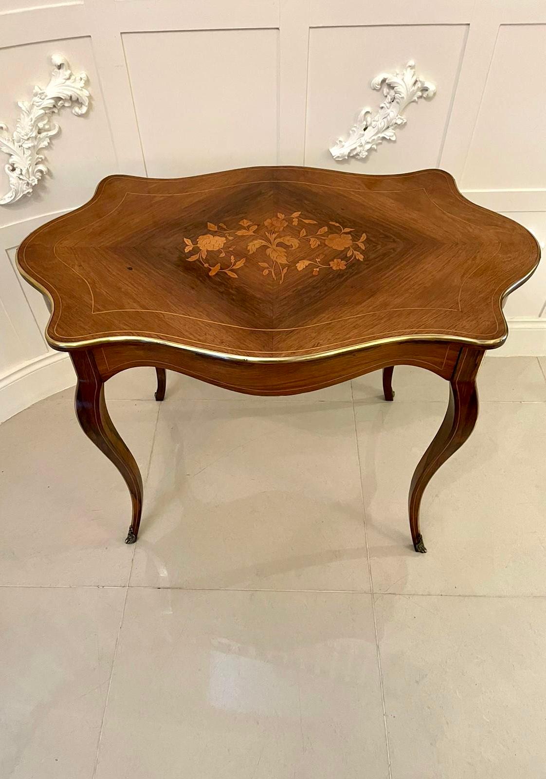 Quality Antique Louis XV French Marquetry Inlaid Center Table In Good Condition For Sale In Suffolk, GB