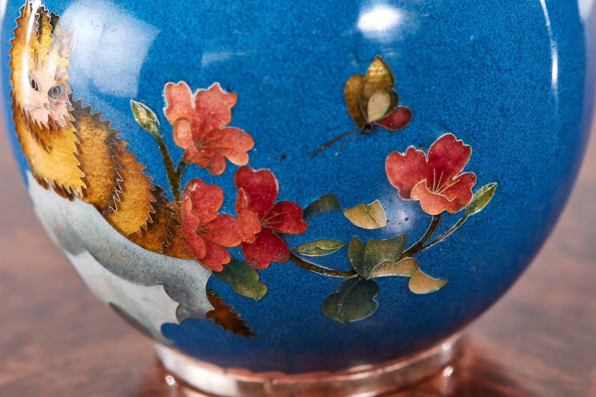 Edwardian Quality Antique Miniature Japanese Cloisonné Vase