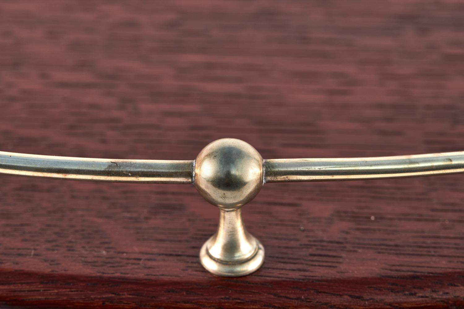 Quality Antique Oak & Silver Plated Oval Tray 1