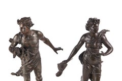 Quality Antique Pair of Spelter Figures, circa 1860