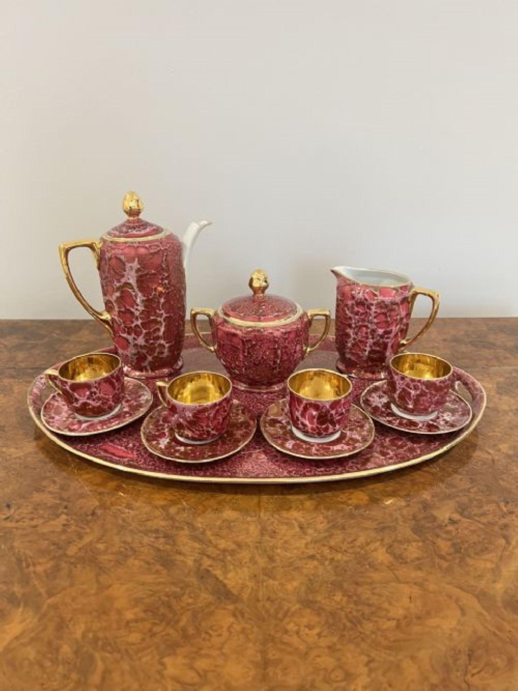 20th Century Quality Antique Porcelain Coffee Set For Sale