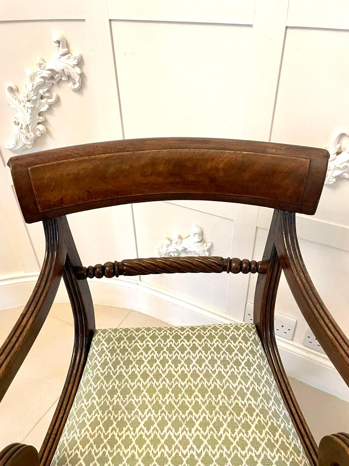 Quality Antique Regency Mahogany Desk Chair 7