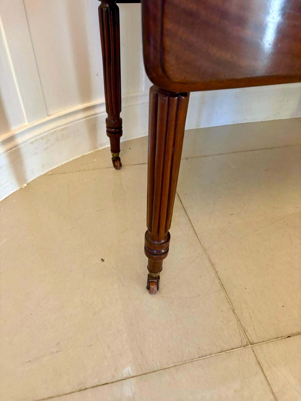 Quality Antique Regency Mahogany Drop-Leaf Pembroke Table en vente 5
