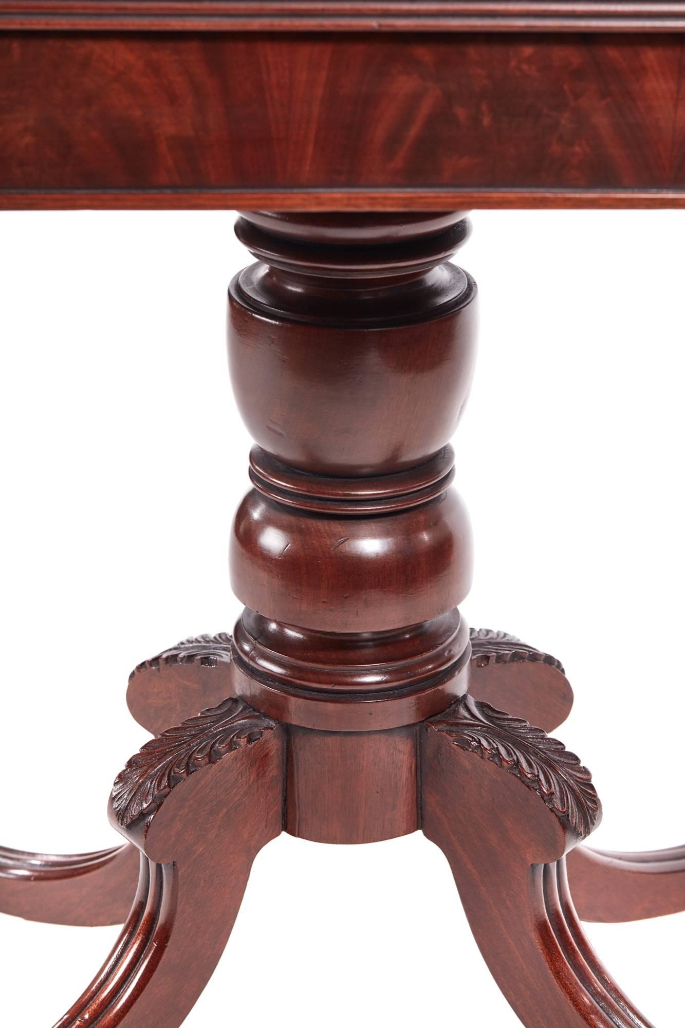 Quality Antique Regency Mahogany Tea / Side Table For Sale 2