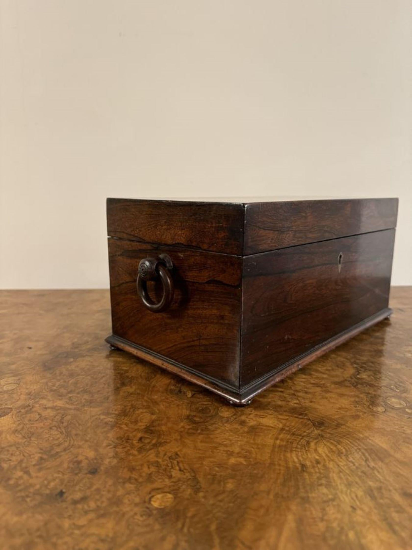 Antico porta tè di qualità in legno di palissandro Regency in vendita 4