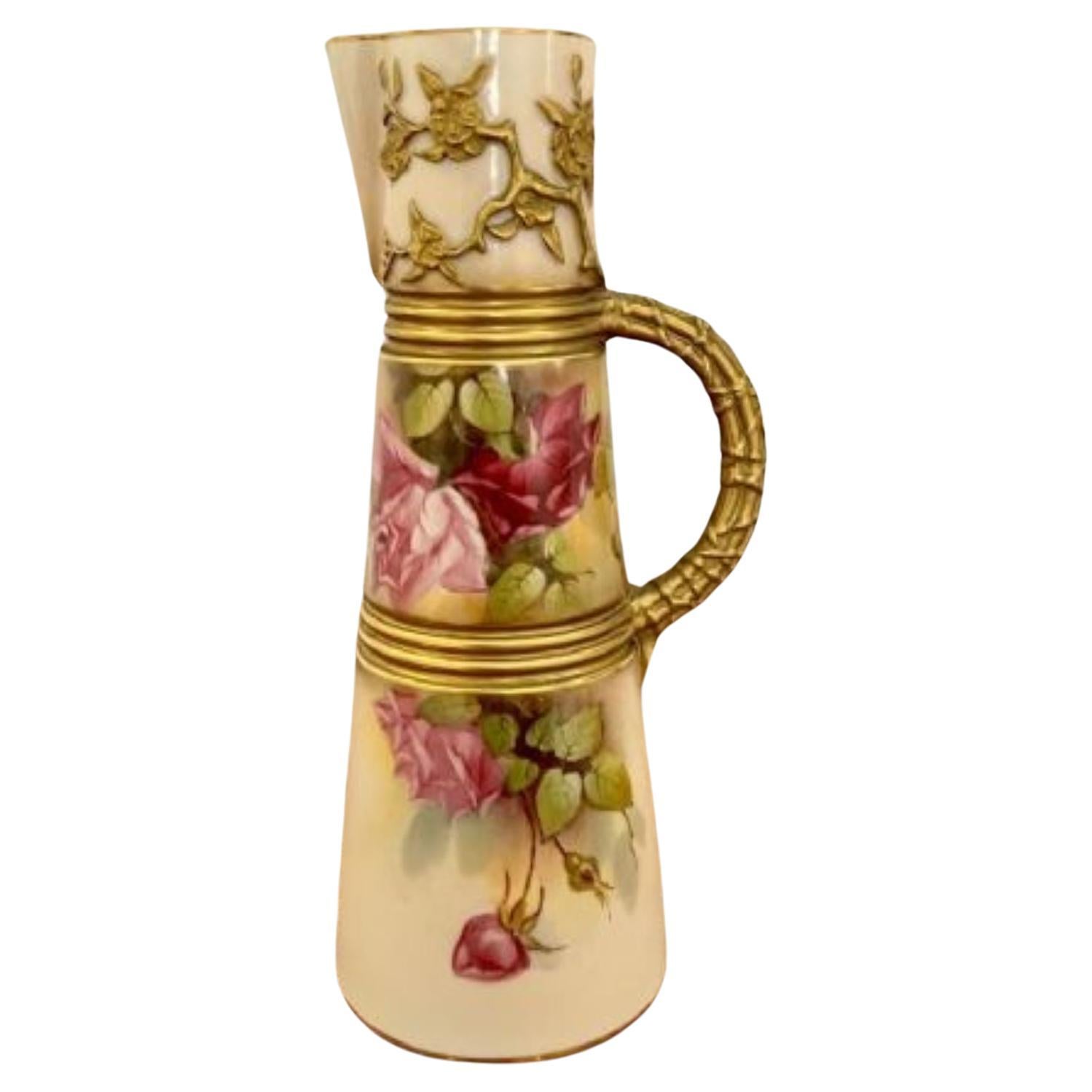 Quality antique Royal Worcester wine ewer For Sale