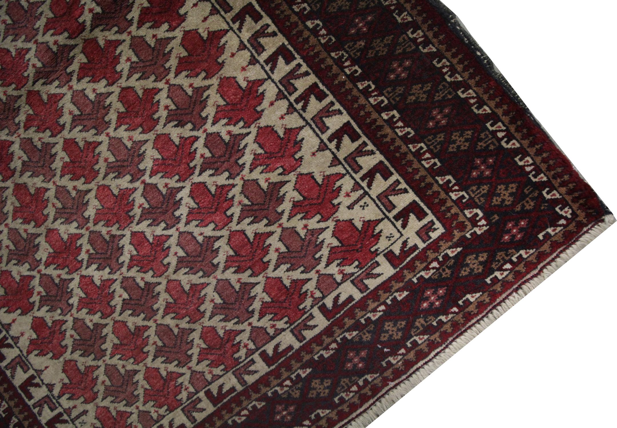 Teinture végétale Tapis ancien de qualité:: Afghan Baluch:: tapis fait à la main:: tapis de salon en laine en vente