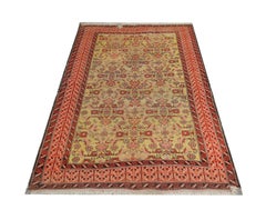 Tapis caucasien Karabag de qualité artisanale en laine orientale en vente