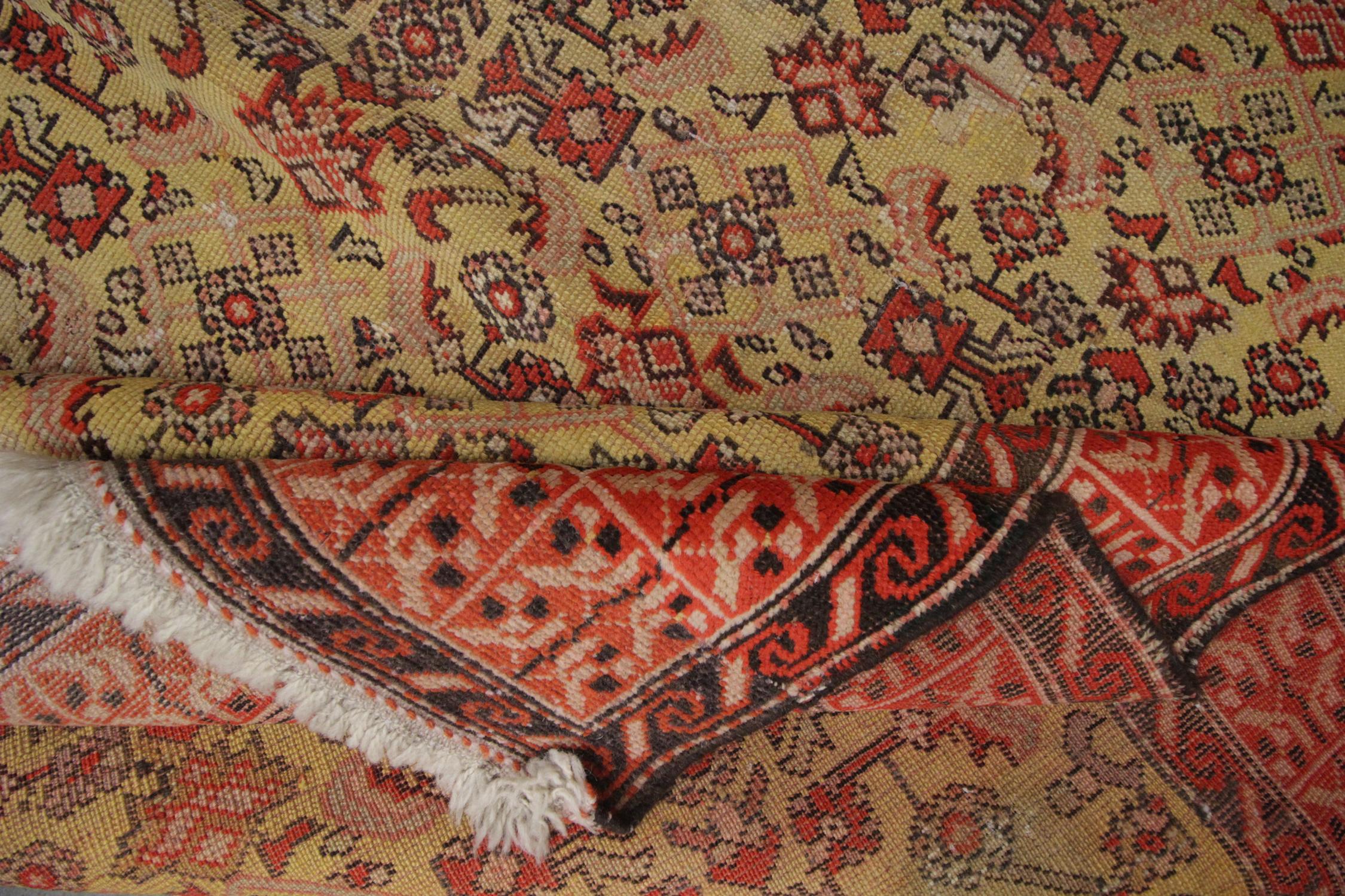 20th Century Quality Antique Rug Caucasian Karabag Handmade Carpet Oriental Wool Rug for Sale For Sale