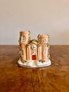 Quality antique Staffordshire flat back castle