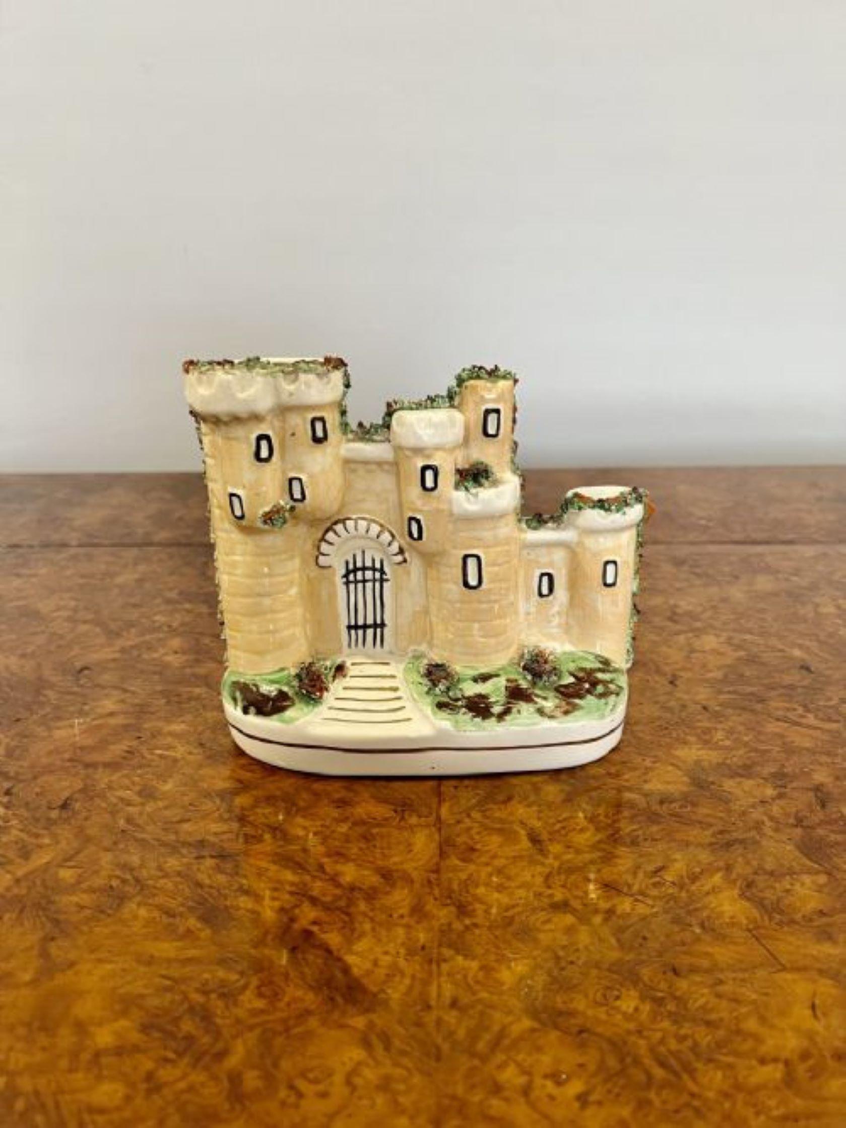 19th Century Quality antique Staffordshire flat back castle  For Sale