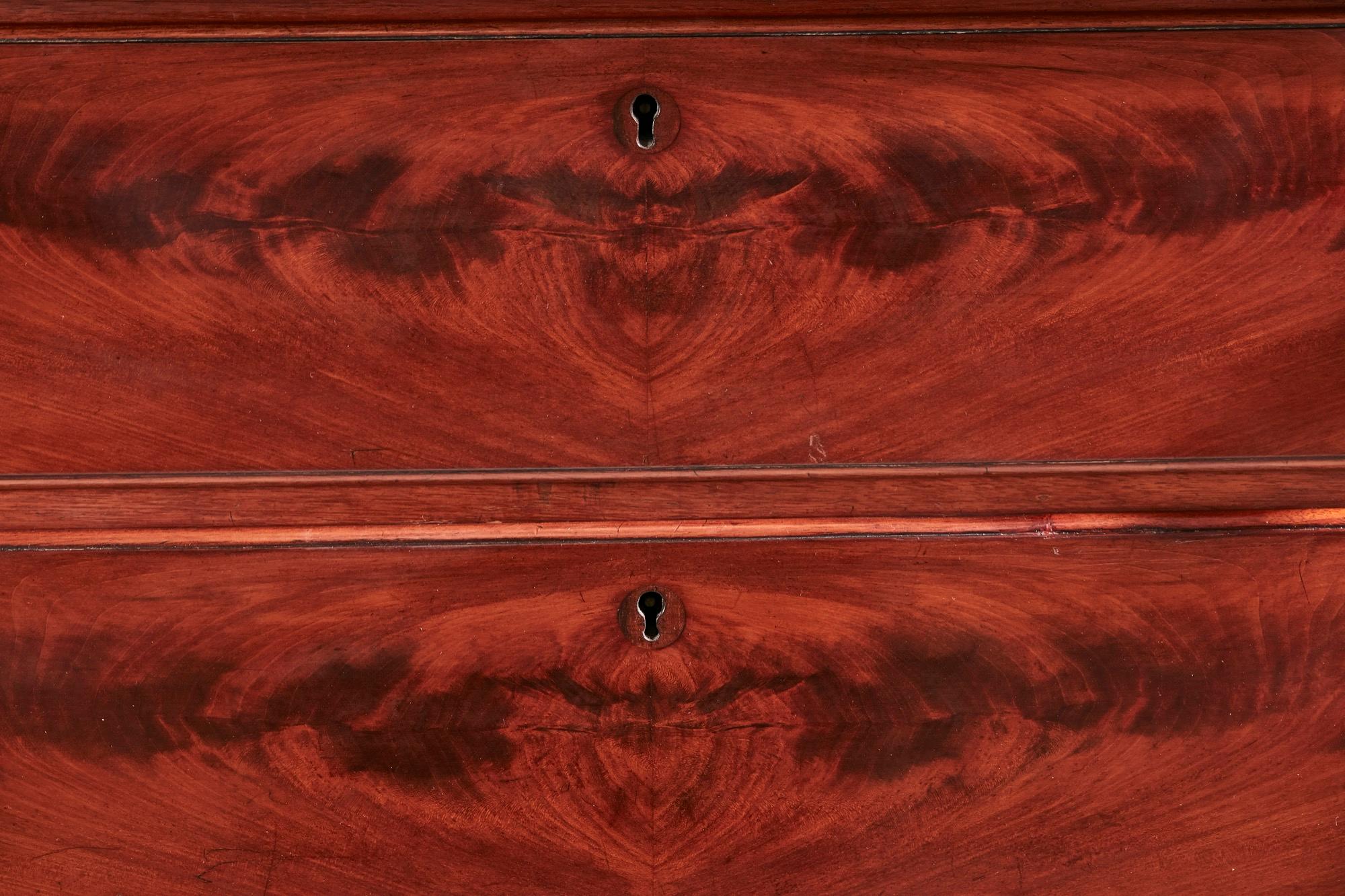 19th Century Quality Antique Tall Victorian Mahogany Chest of Drawers For Sale